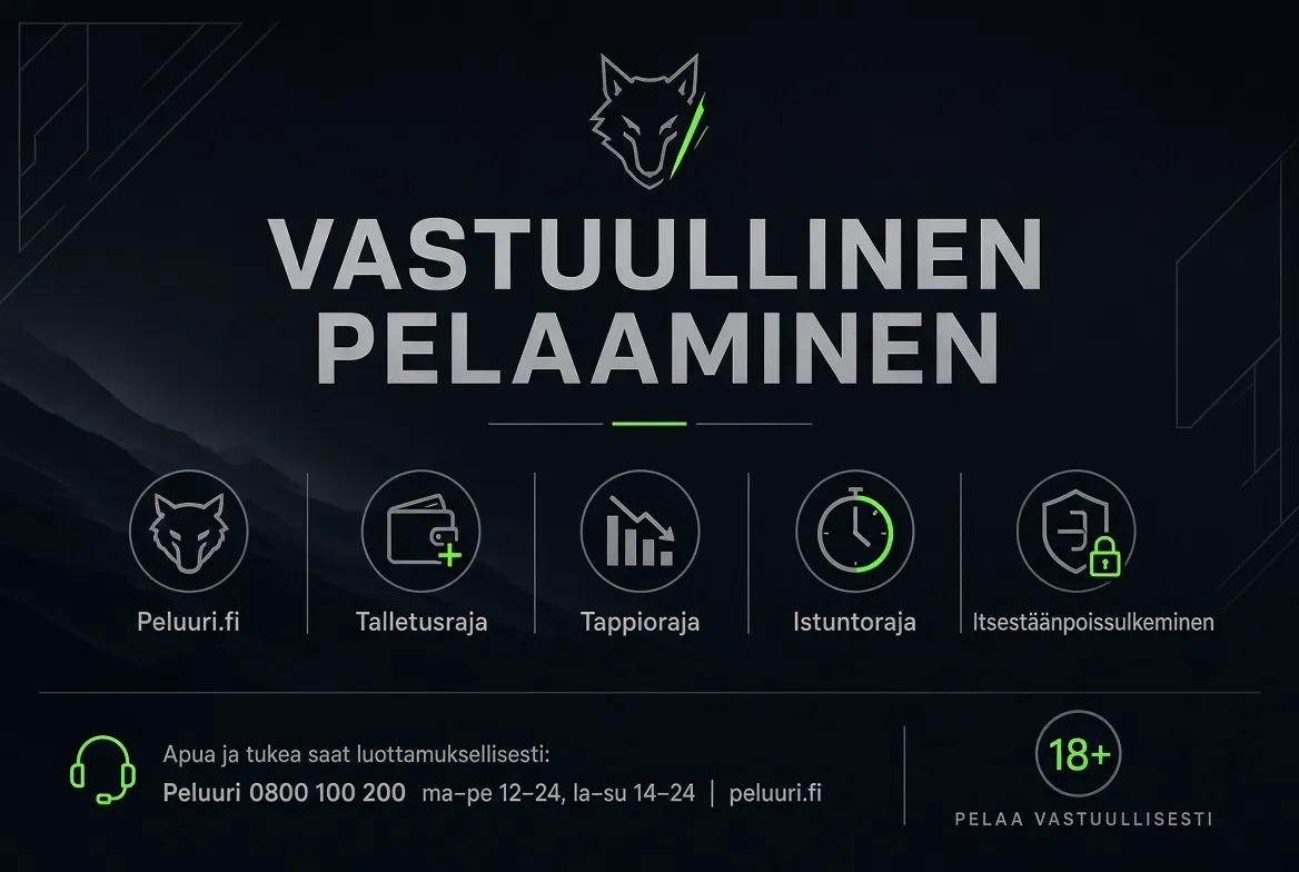 Vastuullinen pelaaminen Suomessa - Peluurin auttava puhelin ja pelaamisen hallintatyökalut